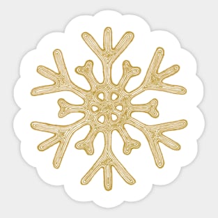 Snowflake (yellow) Sticker